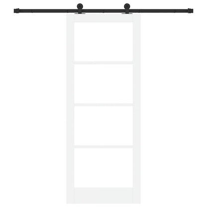 vidaXL Sliding Door ORKDAL White and Black 83 x 211 cm