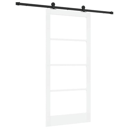vidaXL Sliding Door ORKDAL White and Black 93 x 202 cm