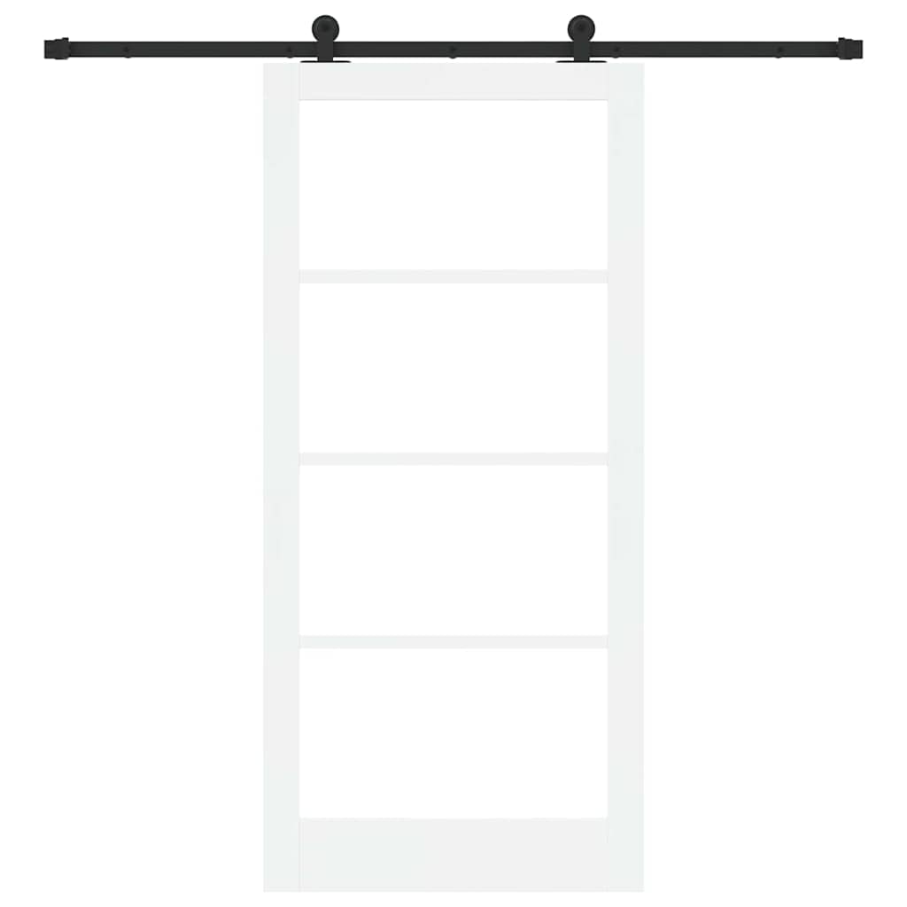 vidaXL Sliding Door ORKDAL White and Black 93 x 202 cm