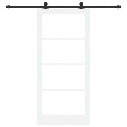 vidaXL Sliding Door ORKDAL White and Black 93 x 202 cm