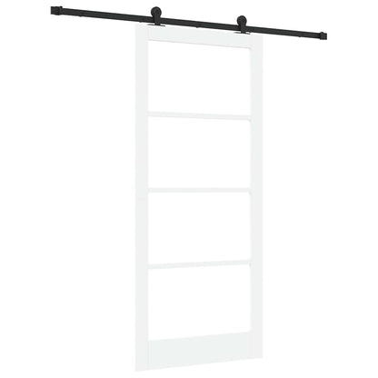 vidaXL Sliding Door ORKDAL White and Black 93 x 211 cm