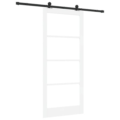 vidaXL Sliding Door ORKDAL White and Black 93 x 211 cm