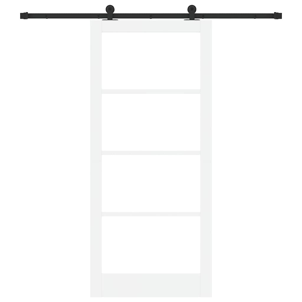 vidaXL Sliding Door ORKDAL White and Black 93 x 211 cm