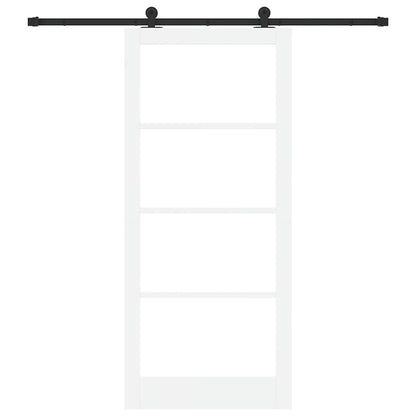 vidaXL Sliding Door ORKDAL White and Black 93 x 211 cm