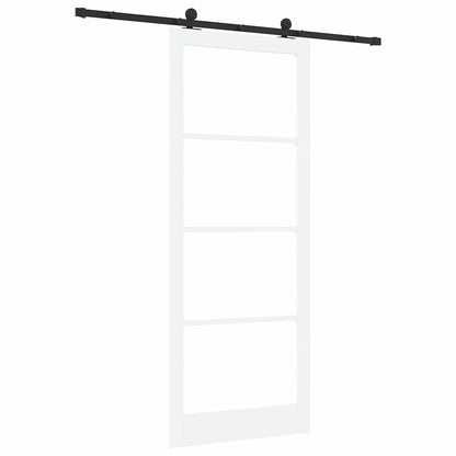 vidaXL Sliding Door ORKDAL White and Black 93 x 232 cm
