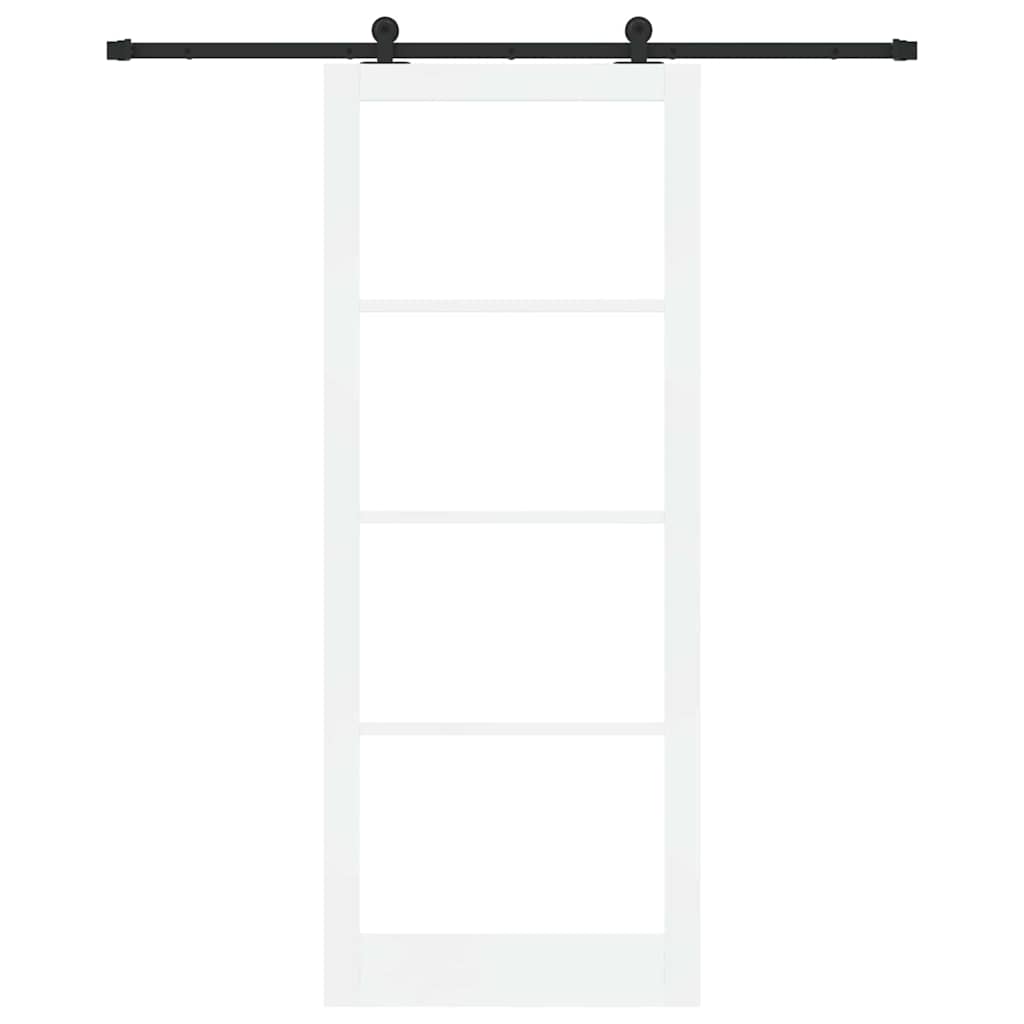 vidaXL Sliding Door ORKDAL White and Black 93 x 232 cm