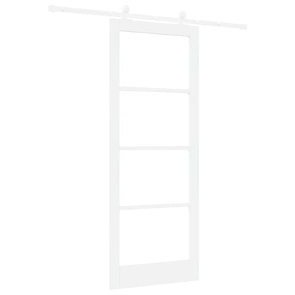 vidaXL Sliding Door ORKDAL White 83 x 211 cm Solid Pine Wood and Glass