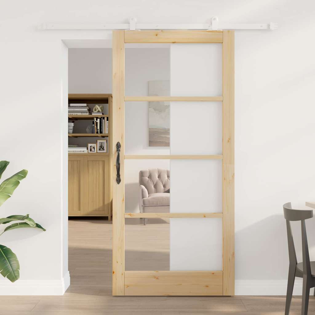 vidaXL Sliding Door ORKDAL Natural 93 x 202 cm