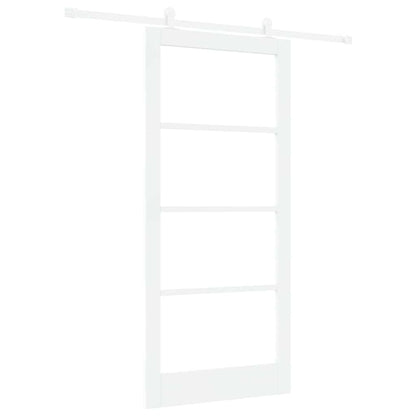 vidaXL Sliding Door ORKDAL White 93 x 202 cm Solid Pine Wood and Glass