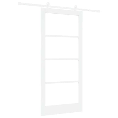 vidaXL Sliding Door ORKDAL White 93 x 202 cm Solid Pine Wood and Glass