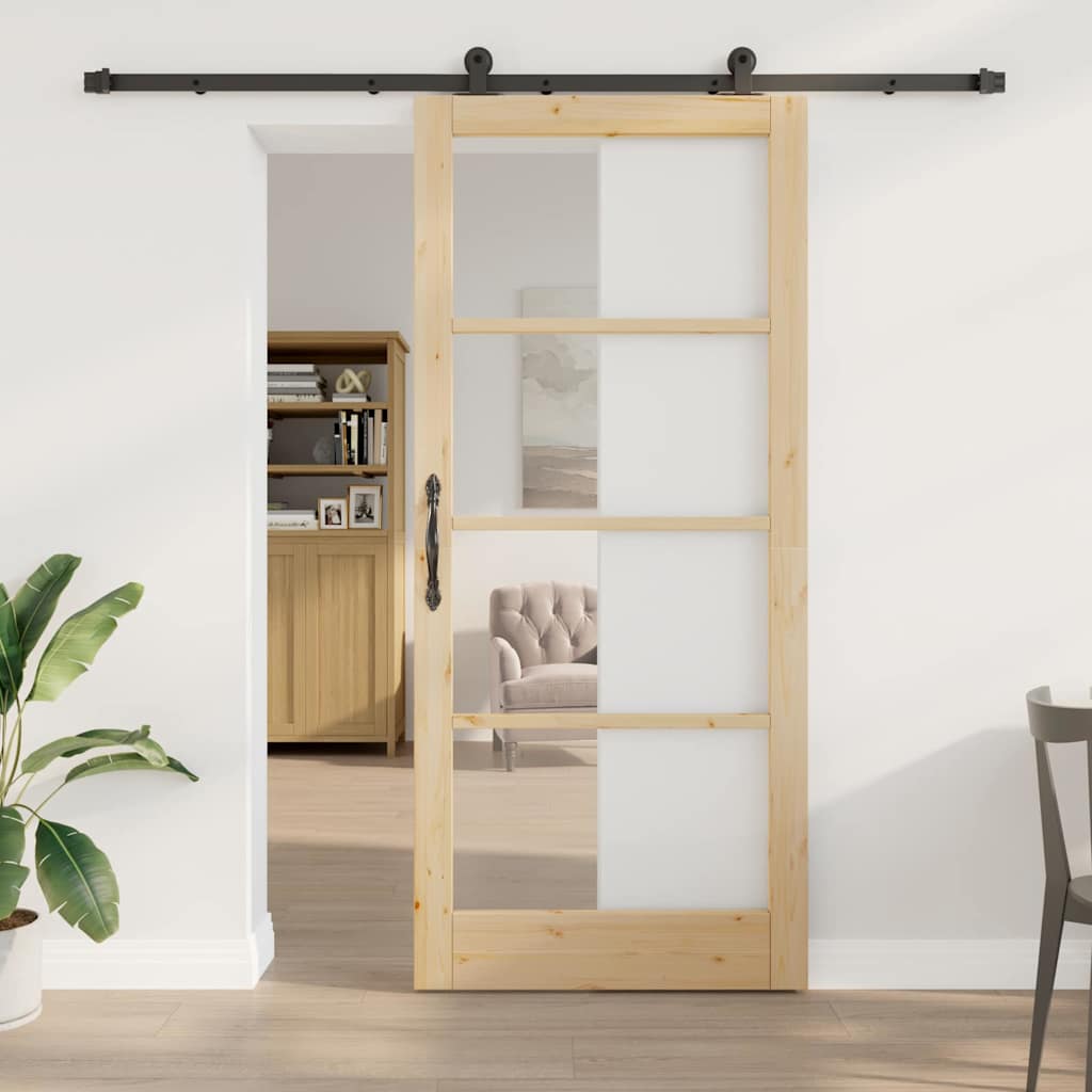 vidaXL Sliding Door ORKDAL Natural 93 x 211 cm