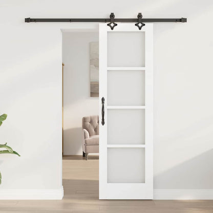 vidaXL Sliding Door ORKDAL White and Black 61 x 198.5 cm