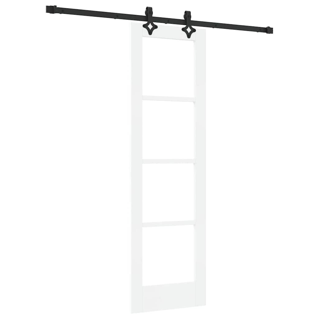 vidaXL Sliding Door ORKDAL White and Black 61 x 198.5 cm