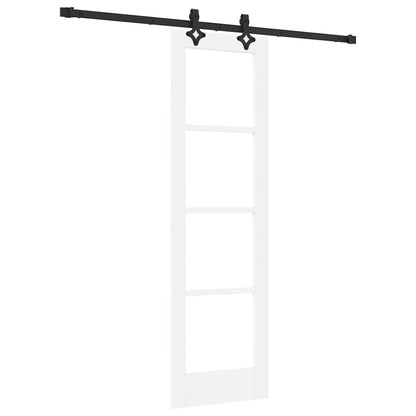 vidaXL Sliding Door ORKDAL White and Black 61 x 198.5 cm