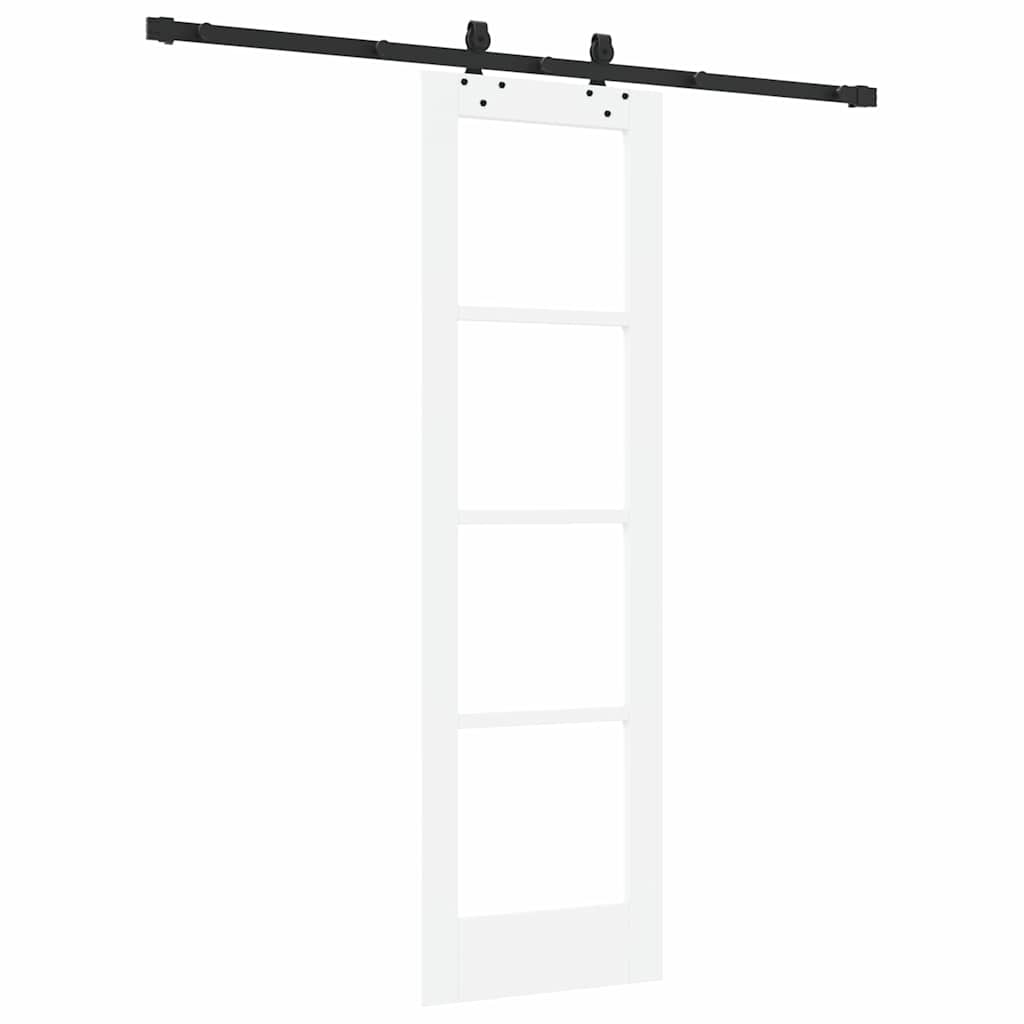 vidaXL Sliding Door ORKDAL White and Black 61 x 198.5 cm