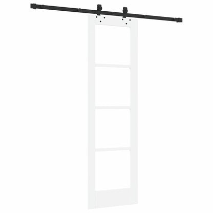 vidaXL Sliding Door ORKDAL White and Black 61 x 198.5 cm