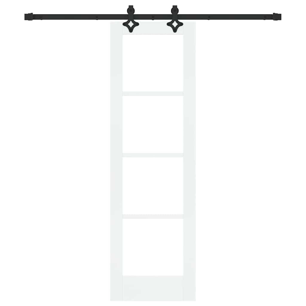 vidaXL Sliding Door ORKDAL White and Black 61 x 198.5 cm