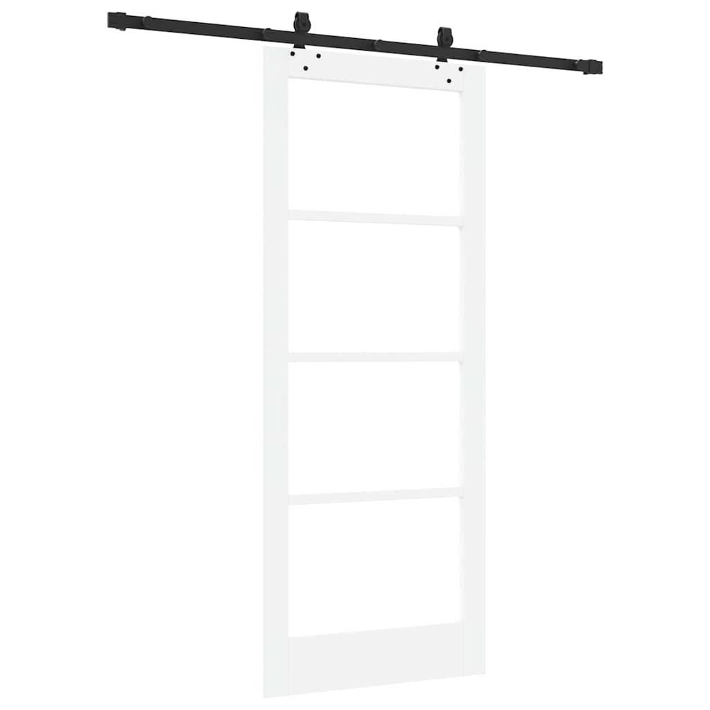 vidaXL Sliding Door ORKDAL White and Black 83 x 202 cm