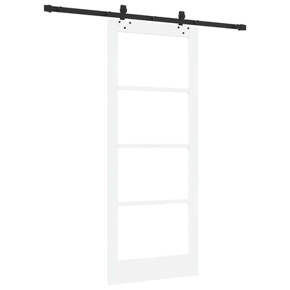 vidaXL Sliding Door ORKDAL White and Black 83 x 202 cm