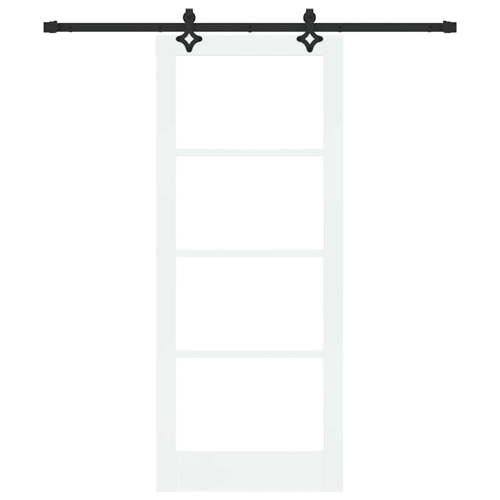 vidaXL Sliding Door ORKDAL White and Black 83 x 202 cm