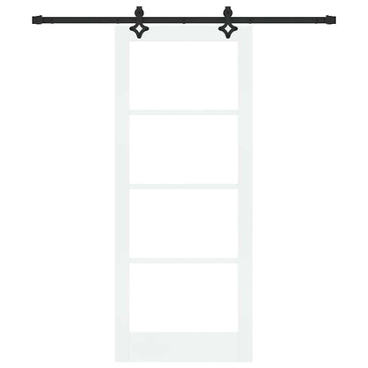 vidaXL Sliding Door ORKDAL White and Black 83 x 202 cm
