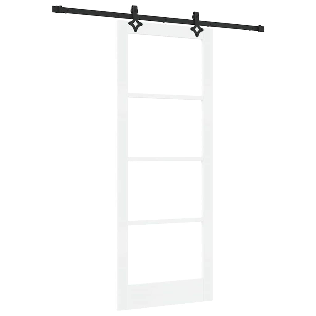 vidaXL Sliding Door ORKDAL White and Black 83 x 211 cm