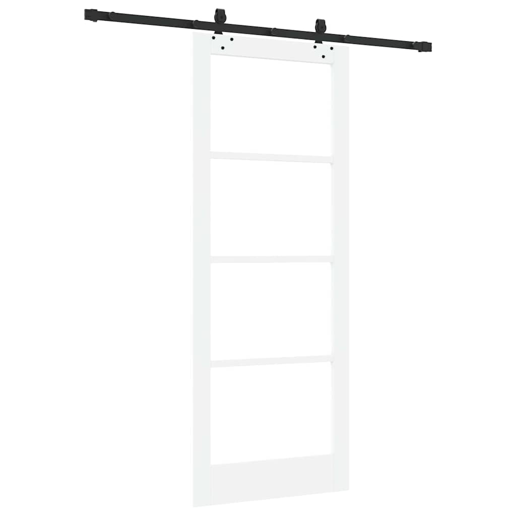 vidaXL Sliding Door ORKDAL White and Black 83 x 211 cm