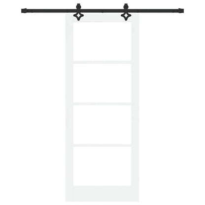 vidaXL Sliding Door ORKDAL White and Black 83 x 211 cm