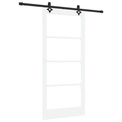 vidaXL Sliding Door ORKDAL White and Black 93 x 202 cm