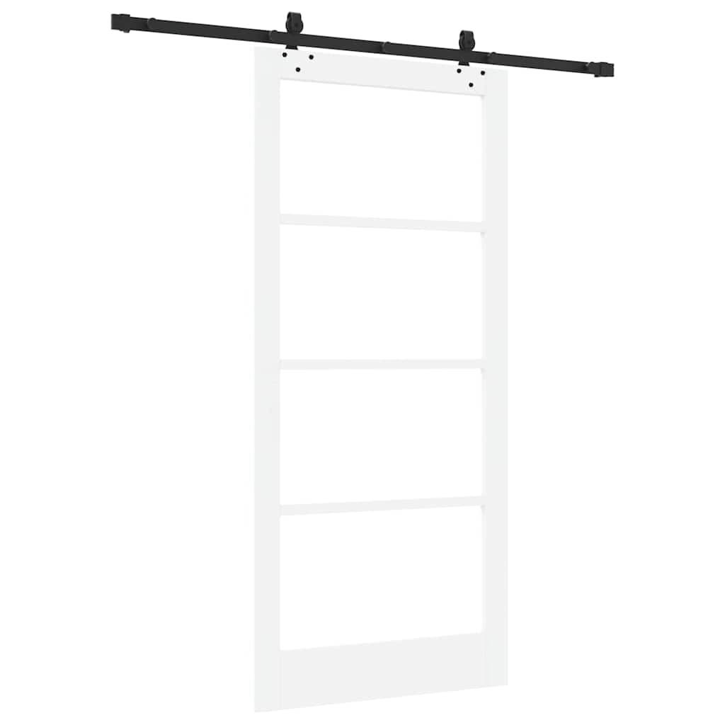 vidaXL Sliding Door ORKDAL White and Black 93 x 202 cm