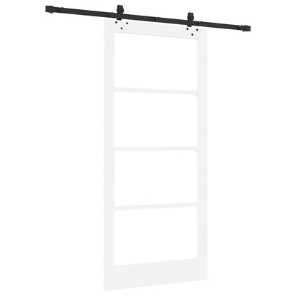 vidaXL Sliding Door ORKDAL White and Black 93 x 202 cm