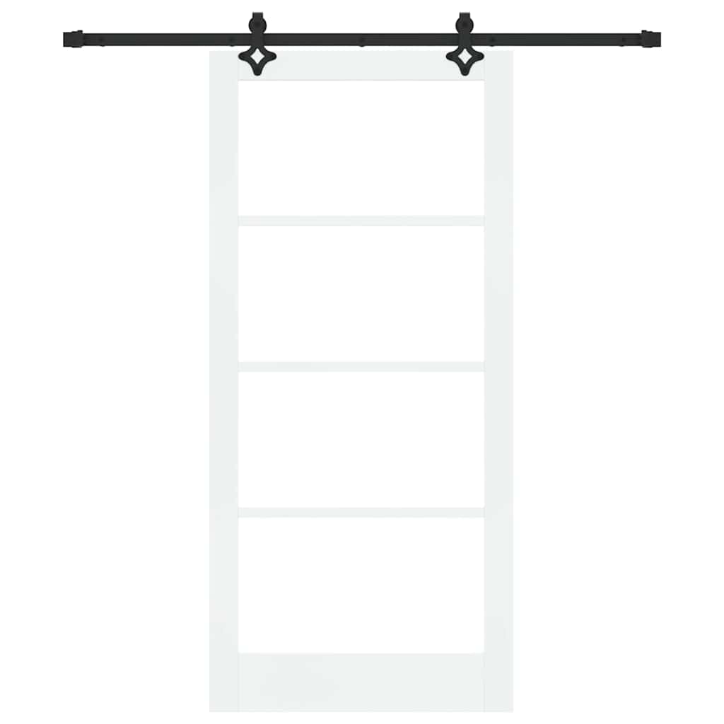 vidaXL Sliding Door ORKDAL White and Black 93 x 202 cm