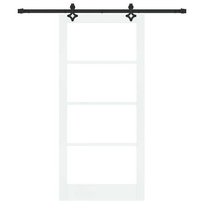 vidaXL Sliding Door ORKDAL White and Black 93 x 202 cm