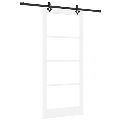 vidaXL Sliding Door ORKDAL White and Black 93 x 211 cm