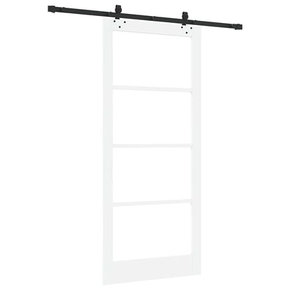 vidaXL Sliding Door ORKDAL White and Black 93 x 211 cm