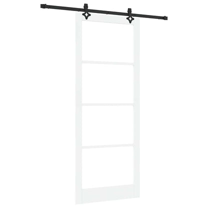 vidaXL Sliding Door ORKDAL White and Black 93 x 232 cm