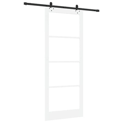 vidaXL Sliding Door ORKDAL White and Black 93 x 232 cm