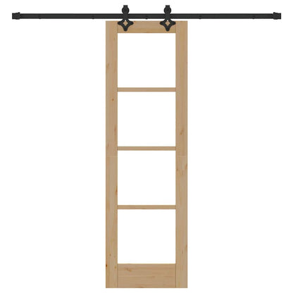 vidaXL Sliding Door ORKDAL Natural and Black 61 x 198.5 cm