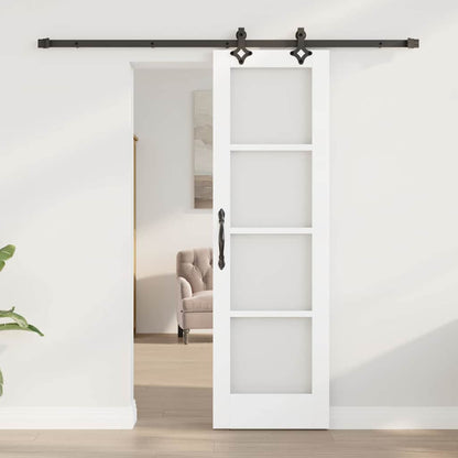 vidaXL Sliding Door ORKDAL White and Black 61 x 198.5 cm