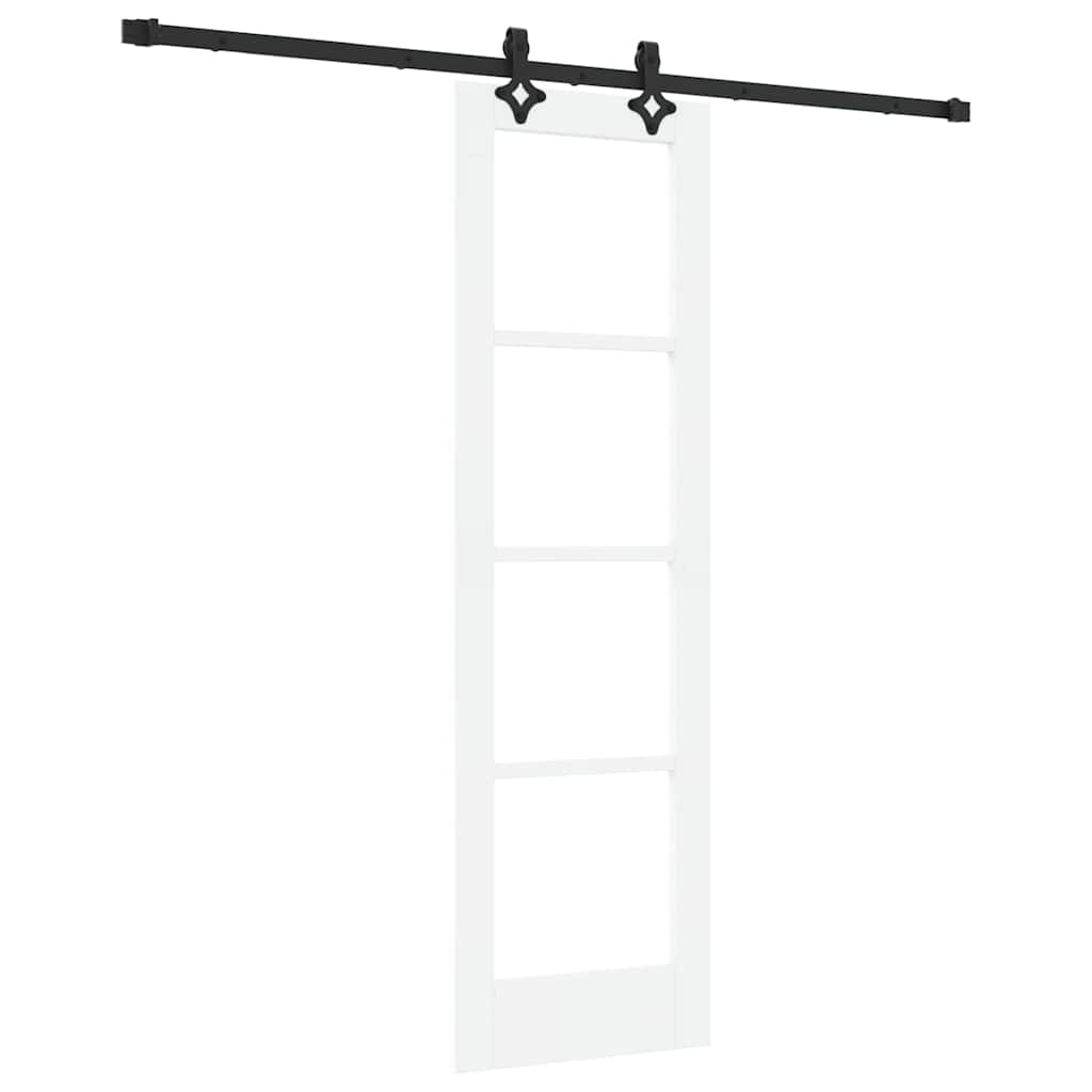 vidaXL Sliding Door ORKDAL White and Black 61 x 198.5 cm