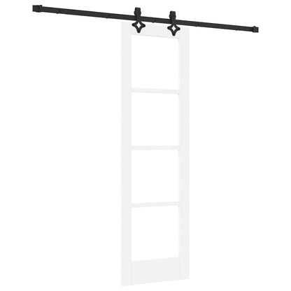 vidaXL Sliding Door ORKDAL White and Black 61 x 198.5 cm