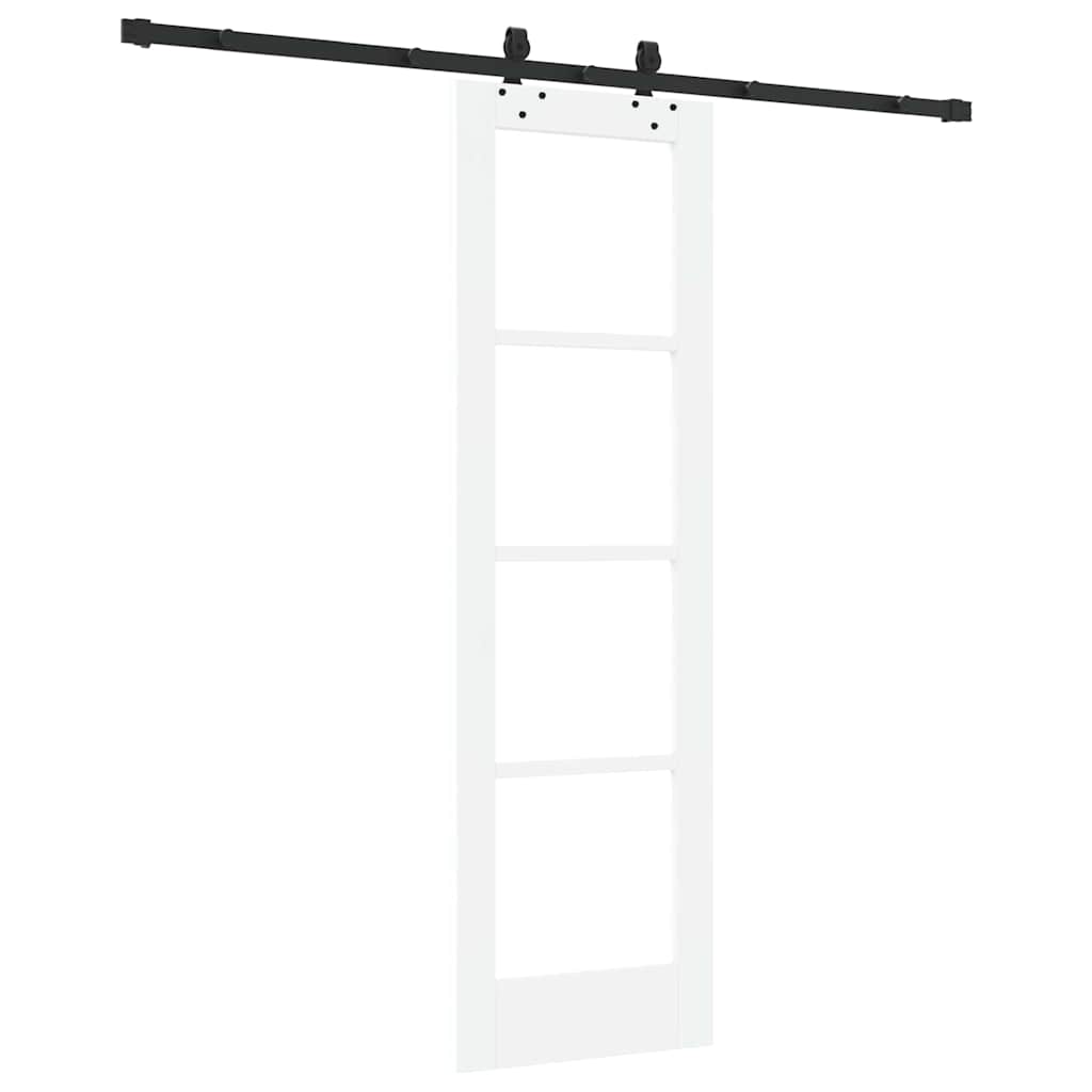 vidaXL Sliding Door ORKDAL White and Black 61 x 198.5 cm