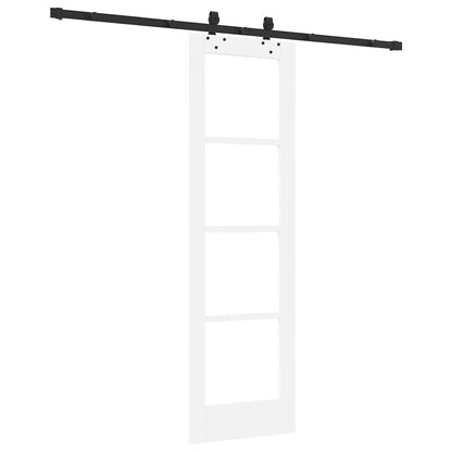 vidaXL Sliding Door ORKDAL White and Black 61 x 198.5 cm