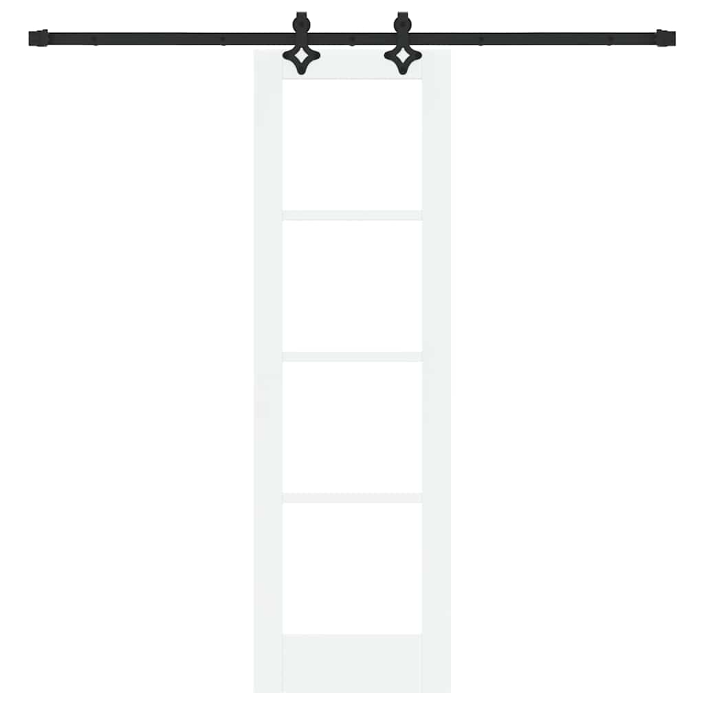 vidaXL Sliding Door ORKDAL White and Black 61 x 198.5 cm