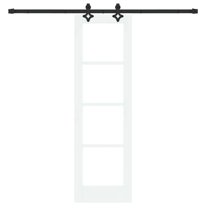 vidaXL Sliding Door ORKDAL White and Black 61 x 198.5 cm