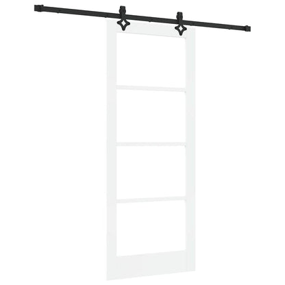 vidaXL Sliding Door ORKDAL White and Black 83 x 202 cm
