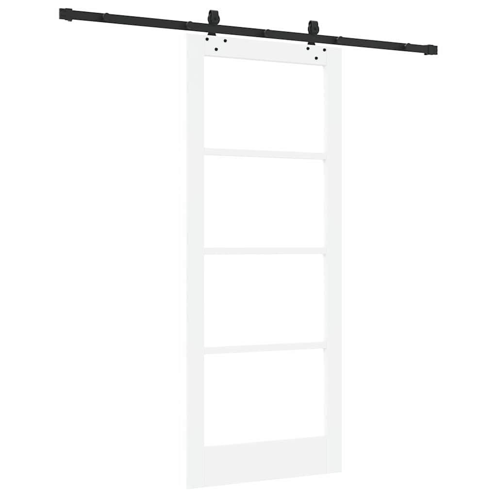 vidaXL Sliding Door ORKDAL White and Black 83 x 202 cm