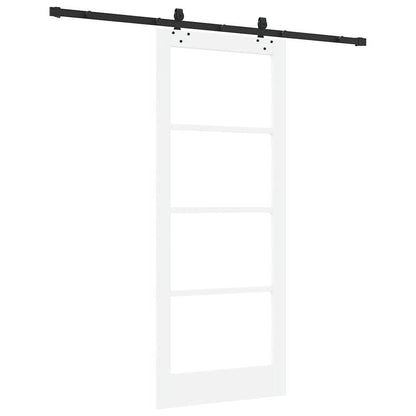 vidaXL Sliding Door ORKDAL White and Black 83 x 202 cm