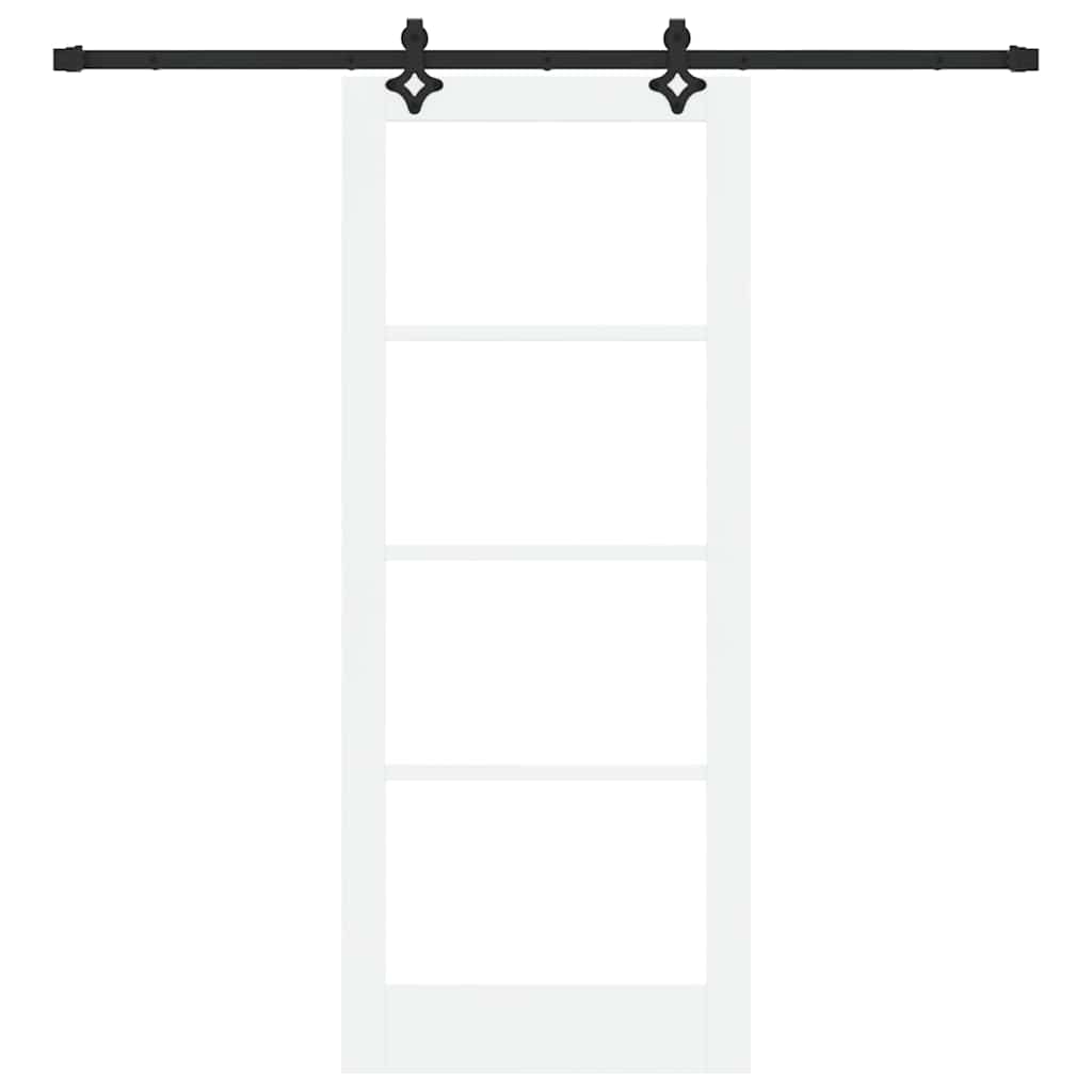 vidaXL Sliding Door ORKDAL White and Black 83 x 202 cm