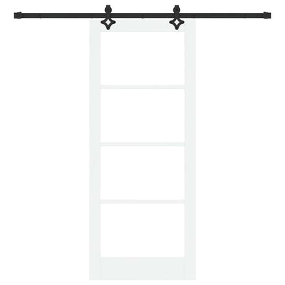 vidaXL Sliding Door ORKDAL White and Black 83 x 202 cm